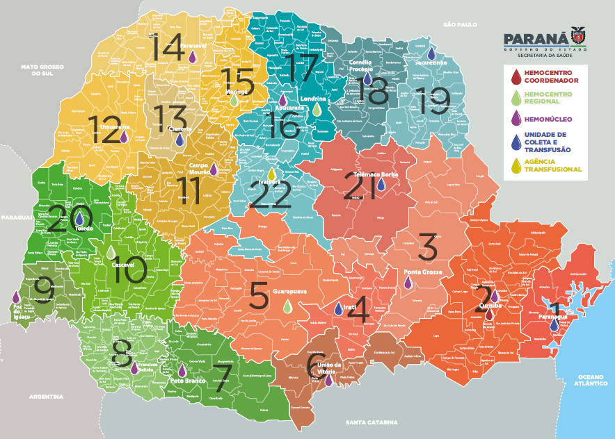 Mapa Rede Hemepar