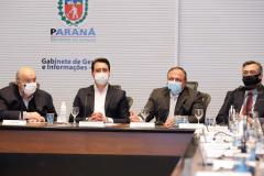 Governador Carlos Massa Ratinho Junior, recebe o ministro interino Eduardo Pazuello.