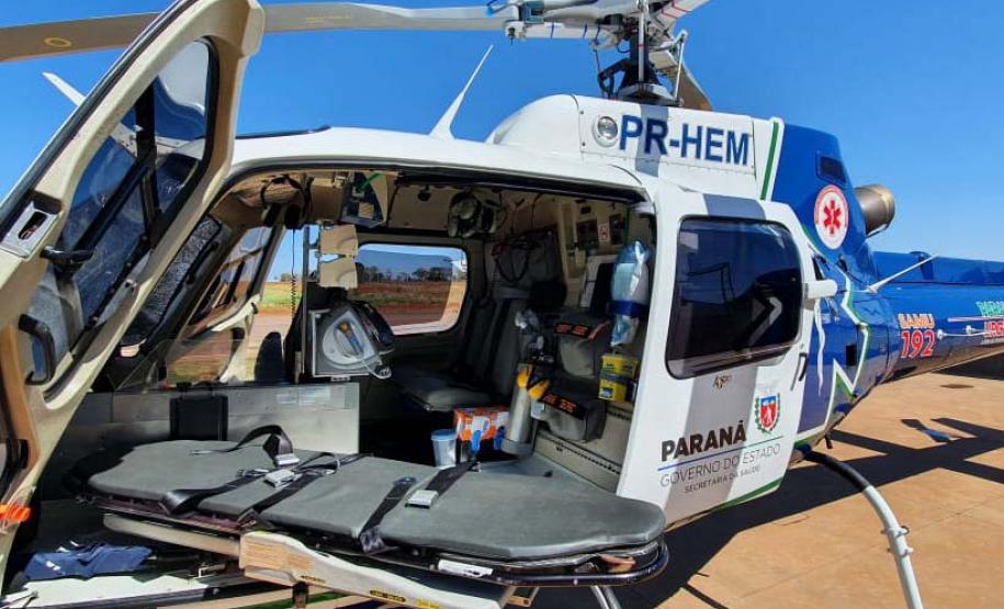 Serviço aeromédico do Paraná bate recorde histórico em 2023 com mais de 4 mil atendimentos