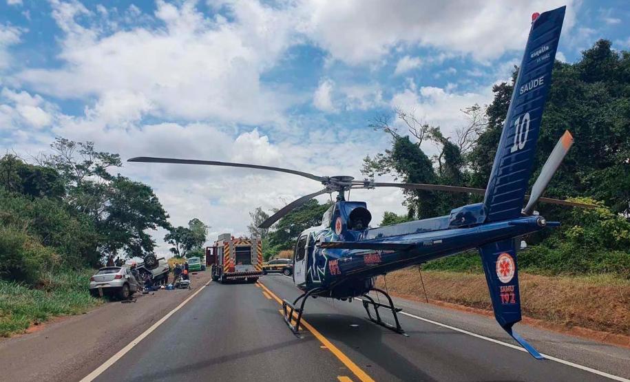 Serviço aeromédico do Paraná bate recorde histórico em 2023 com mais de 4 mil atendimentos